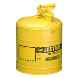 Justrite 7150200 Safety Can, 5 Gal. Yellow, Type 1 Diese