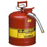 Justrite 7250130 Safety Can, 5 Gal. Red, Type Ii, W/1