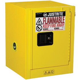 Justrite 890400 Safety Cabinet, 4 Gal. Countertop, Yell