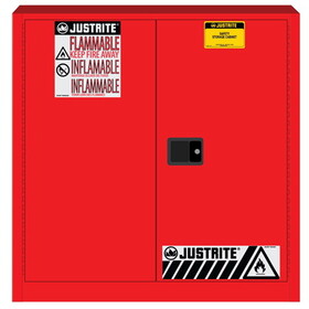 Justrite 893301 Safety Cabinet, 30 Gal. Ex Sure-Grip, Re