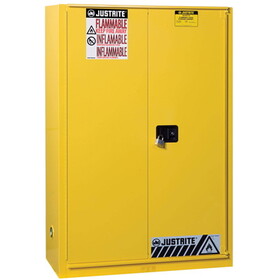 Justrite 894580 Safety Cabinet, 45 Gal. Ex Sure Grip, Ye