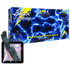 Atlantic Safety Products BL-M Nitrile Black Lightning Med 100/Bx