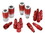 Legacy Manufacturing A73458D Coupler Tpye D Color Connex 1/4"Red 14Pc, Price/KIT