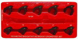 Milton Industries LT1910 Shockit Crows Foot Set Met 10 Pc