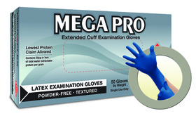 Microflex MICL853 GLOVES LATEX EXAM PF TEXTURED LG 50/BX
