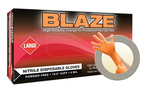 Microflex Nitrile Blaze Exam Pf Orange Bx/100-Xlg