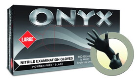 Microflex MICN644 Nitrile Gloves Exam Onyx Blk Xlg 100/Bx