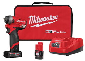 Milwaukee M12 Fuel 1/4" Stubby Impact Wrench Kit