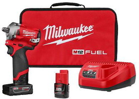 Milwaukee Elec Tool M12 Fuel Stubby 1/2" Imp Wr Kit