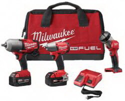 Milwaukee Elec Tool Combo Kit Fuel 1/2" High Torque 18V