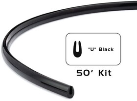 Cowles Products PS39211 Kit, U-Dr Flex Door Black Edge Mldg 50'