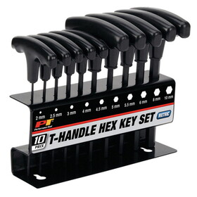 Wilmar PTW80275 T-Handle Hex Key Metric Set 10 Pc