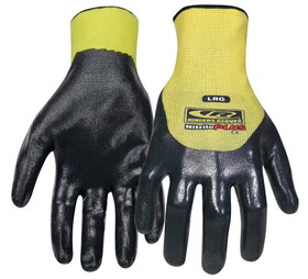 Ringers Gloves 023-10 Nitrile Plus 3/4 Dip Yellow L