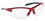 SAS Safety Corp 540-0400 Safety Glass Clear Lens Red Frame, Price/EACH