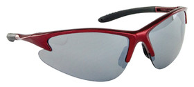 SAS Safety Corp 540-0403 Safety Glasses W/Mirror Lens Red Frame