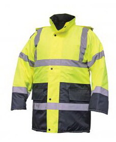 SAS Safety Corp SA690-2309 Parka Jacket Cls 3 Hi Viz Yellow-L