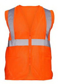 SAS Safety Corp SA692-1109 Vest Cls 2 Orange Hi-Viz-L