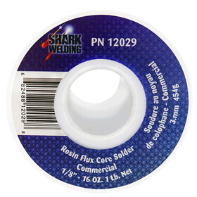 Shark SI12029 Rosin Flux Core Solder 1/8" 1-Lb