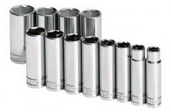 SK Professional Tools 4822 Set Skt 1/2" Dr 6 Pt Dp 12 Pc