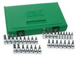 SK Professional Tools 89039 Set 1/4" & 3/8"Dr Mixed Bit 33 Pc