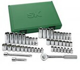 SK Professional Tools 94549 Set Skt 3/8Dr 6Pt St/Dp Sae/Mt W/U Jt 4