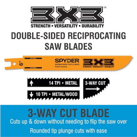 Spyder Auto SPY200176 Saw Blade 6" 6-10 Tpi F/Wood/Nail 10Pk