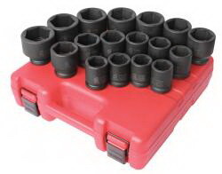 Sunex 4684 Skt Set 3/4" Dr 17 Pc Hvy Duty Met Imp