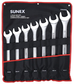 Sunex SU9707MA Wr Set 7 Pc Jumbo Metric Combo