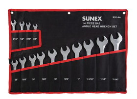 Sunex SU9914A Wrench Set Angled Sae 14Pc 3/8 - 1-1/4