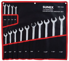 Sunex SU9915A V-Groove Combo Wrench Set 3/8"-1 1/4