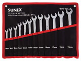 Sunex SU9917MA Wrench Set 14 Pc Full Polishd-Lng Pattr