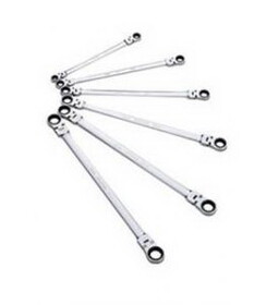 SUNEX INTERNATIONAL Wrench Set 6Pc Met Ex Ln Flex Ratchet