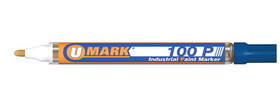 U-Mark UM10202 100P Marker Permanent Blue-Ea