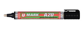 U-Mark 10701 A20 Paint Marker W/Rev Tip Blk-Ea