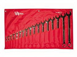 V8 Tools T9017 Standard Length Combo Wr 17Pc Set, Sae