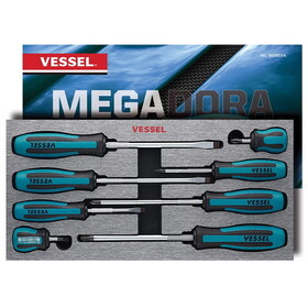 Vessel Tools Megadora 8Pc Screwdriver Set