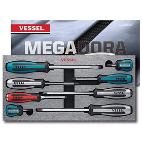 Vessel VES980MIXEVA Megadora Imp Asst Screwdriver 8Pc Set