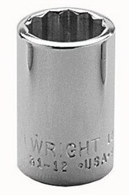Wright Products WR31-08MM Skt 3/8" Dr. 8Mm 12 Pt. Std. Ch