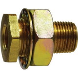 Champion Brass 129A-55613 Bulkhead Fitting, 3/8-in Female NPTF x 1/2-in Male NPTF, 1-7/8-in, Brass