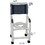 MJM International 115-3-RH Shower chair 15" internal width, for small adult or pediatric needs, 3" twin casters, open front seat and reducer hard seat, 250 lbs weight capacity