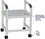 MJM International 118-3-F Shower chair 18" internal width, 3"twin casters, flatstock seat w/ drain holes, 300 lbs weight capacity