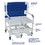 MJM International 131-5 Bariatric shower chair 30" internal width (6-HEAVY DUTY CASTERS 5" x 1 1/4"), full support seat with commode opening , 10 qt slide out commode pail, 700 lbs weight capacity