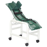 MJM International 191-MC-HB Reclining bath / shower chair (MEDIUM), with base & casters, with head bolster, 130 lbs weight capacity