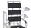 MJM International 193-TIS-TP-BLK Tilt "n" Space shower chair with open front soft seat, TOTAL PADDING BLACK, buckle safety belt and double drop arms, 250 lbs weight capacity