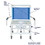 MJM International S126-5BAR-DDA-SQ-PAIL Bariatric shower chair 26" internal width (6-HEAVY DUTY CASTERS 5" x 1 1/4"), 10 qt slide out commode pail, 600 lbs weight capacity