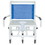 MJM International S126-5BAR-DDA-SQ-PAIL Bariatric shower chair 26" internal width (6-HEAVY DUTY CASTERS 5" x 1 1/4"), 10 qt slide out commode pail, 600 lbs weight capacity