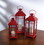 Melrose 28081DS Lantern (Set of 3) 14"H, 17"H, 20"H Metal/Glass