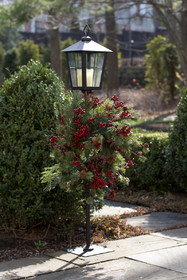 Melrose 49117DS Lantern Wreath Holder 43.5"H Metal/Glass