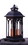 Melrose 50209DS Lantern w/3"x3" LED Candle (Set of 2) 12.25"H Iron/Glass/Plastic - 2 AA Batteries Not Incld.