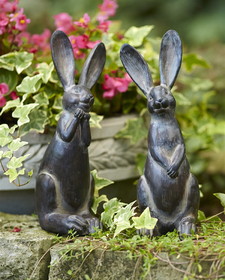 Melrose 66351DS Rabbit (Set of 2) 11.5"H Resin